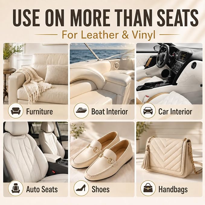 ARCSSAI ARCSSAL Neutral Color Leather & Vinyl Repair Kit – DIY Couch, Furniture & Car Seat Repair, Restores Genuine, Faux & Bonded Leather, Fix Scratches, Tears & Cracks
