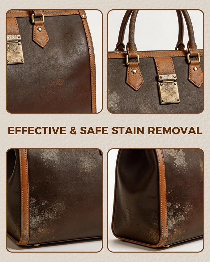 Leather Cleaner Set for Louis Vuitton, Powerful Stain Removal with Gentle Care, Cleaning Kit for LV Handbags, Wallets, Purses and Other Luxury Bags