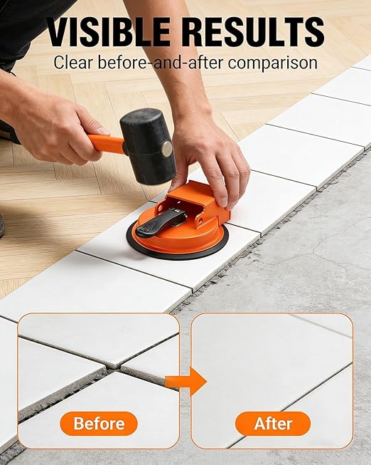 Floor Gap Fixer Tool, Laminate Flooring Tools, Plank Grabber Floor Fix, Heavy Duty Suction Cup Gap Repair Tool Vinyl Lvp Hardwood Repair Kit Professional Setter & Countertop Leveling(with Hammer)