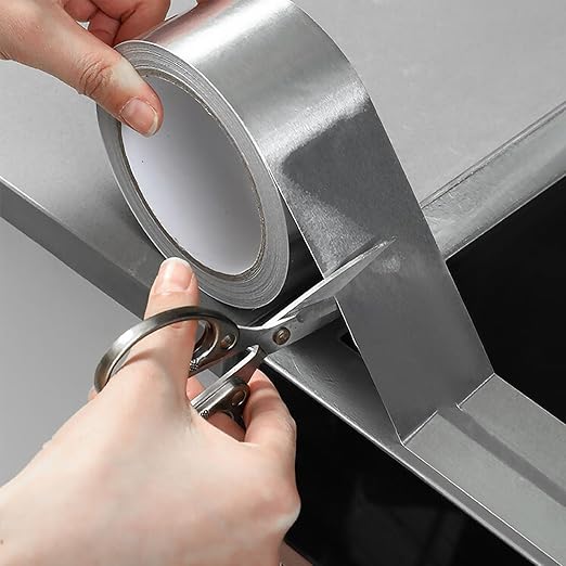 COSIMIXO Silver Aluminum Foil Duct Tape 4.0mil x 2 Inches x 70Yards,Heavy Duty,High Temperature Sealing and Patching,Perfect for HVAC,Air Ducts,Foamboard,Metal Repair,Insulation,Dryer Vent and More