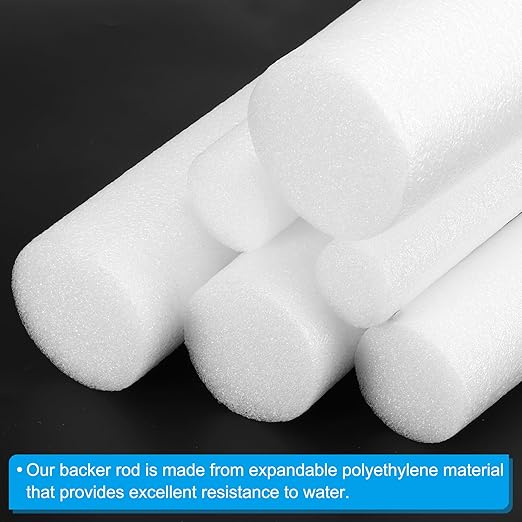PATIKIL 1/2 Inch x 32.8 Feet Backer Rod for Gaps and Joints, Foam Rope Caulk Crack Joint Filler Roll Seal Weather Strip for Home Construction Car, White