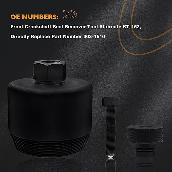 303-1510 Front Crankshaft Seal Remover Tool - Compatible with 2011-2021 Ford Super Duty F250 F350 F450 F550, 2016-2021 F650 F750 6.7L Power Stroke Diesel - Replaces# ST-152