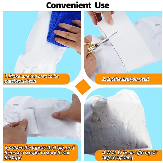 4 in x 7 ft Roll Swimming Pool Repair Kit, Clear TPU Waterproof Patch Tape for Inflatable Ring, Bounce House, Tent, Canvas, Canopy, Pool Floats
