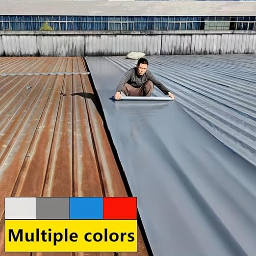 Waterproof Sealant Tape Self Adhesive Rubberized Asphalt Tape for RV Roof Metal Roof Corrugated Roof Leak Repair UV Resistant Heavy Duty Waterproofing Membrane(Gray, 3.94in*196.85in)