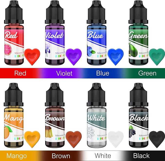 Silicone Mold Making Kit - 2.2 Gallon Translucent Liquid Rubber 15A With Pigment, Bricks - Fast Cured 1:1 Ratio Casting for Resin Molds, With Instructions