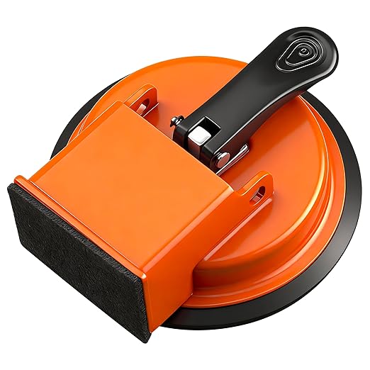 Floor Gap Fixer Tool, Enhanced Vacuum Suction Cup Flooring Gap Repair Tool Laminate Vinyl Wood Tile Flooring Industrial Iron Plank Grabber Home Renovation DIY Installation (Orange)