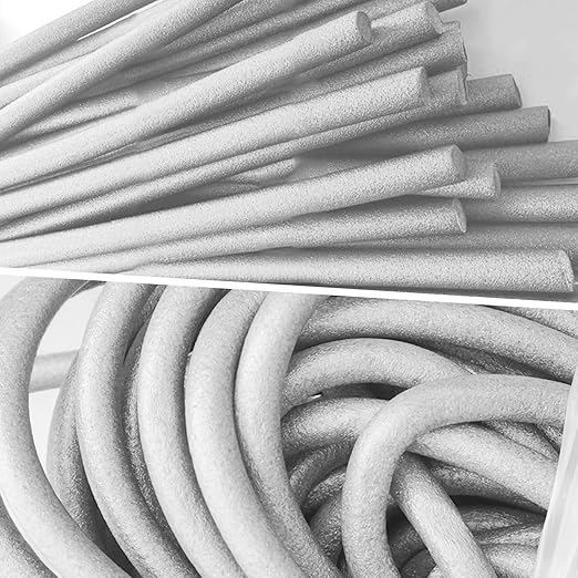 Foam Backer Rod for Gaps Concrete Crack Filler Joints Foam Gap Filler Caulk Saver Backing Rod Concrete Filler Rope (Grey, 1/4 Inch X 10 Feet)