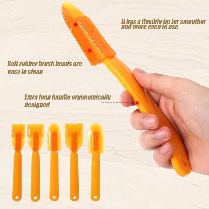 5pcs Caulking Tool, Reusable Sealant Spatula Spreader 3 Sizes Grout Caulk Finishing Tool Multifunctional Caulking Remover/Smoothing Applicator for Tiles Brick Kitchen Bathroom