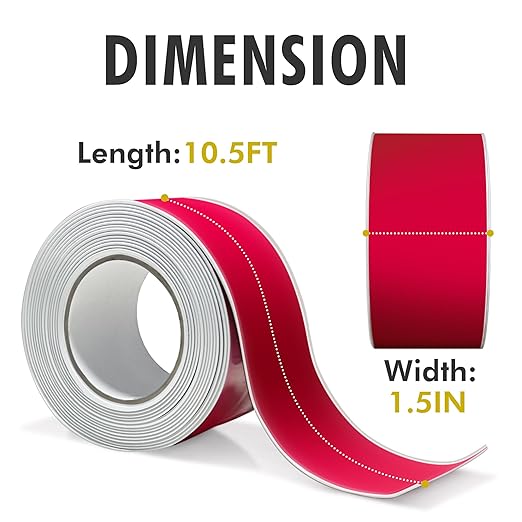 3 Rolls White Caulk Tape for Bathtub Self Adhesive, Peel and Stick Caulk Strip Waterproof, Toilet Base Sealer Strip, Toilet Sealant Tape