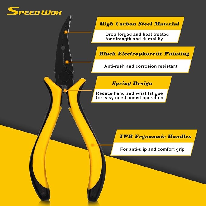 SPEEDWOX Curved Ball Link Pliers RC Helicopters Plane Tool Ball Link Clamp Plier with Curved Tip Bent Head Ball Joint Pliers RC Car Plane Tool R/C Pliers for RC Vehicles Airplane Car Repair Tool