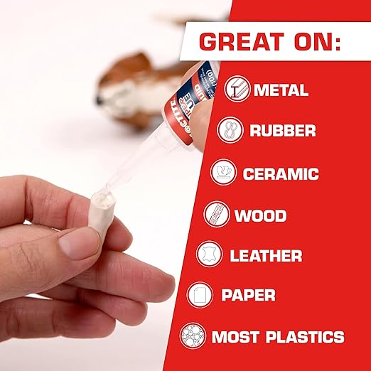 Loctite Super Glue Liquid Longneck Bottle, 10g Bottle (Pack of 3) Instant Adhesive for Plastic, Wood & Metal, Clear Superglue with Extra Long Precision Nozzle, Quick‑Dry Formula