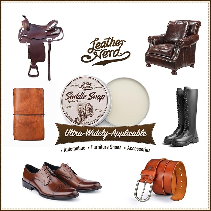Saddle Soap for Leather,Leather Nerd Leather Cleaner Conditioner for Boots