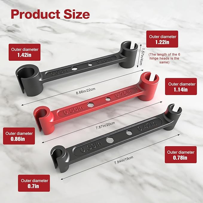 Vdsfand Door Hinge Adjustment Tool Kit Door Gap Adjustment Tool for Precise Hinge Gap Adjustment Upgraded Hinge Gap Adjusting Wrench for Installation and Repair of Residential and Commercial