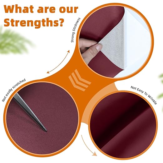 BSZHTECH Leather Repair Tape, Self-Adhesive Leather Repair Patch for Couch Furniture Sofas Car Seats, Advanced PU Vinyl Leather Repair Kit(Wine Red,2Pcs 8.2X11 inch)
