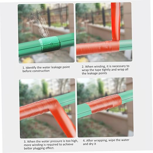Hemobllo Pipe Sealing Tape Silicone Repair Band for PVC Ppr Metal Pipes Leak Stop Self Adhesive Flexible Sealant Tape for Plumbing and Emergency Fix