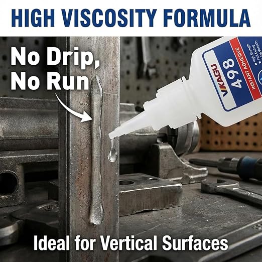 498 Super Glue Instant Adhesive Transparent 20g for Metal Plastic and Rubber 2 Pack