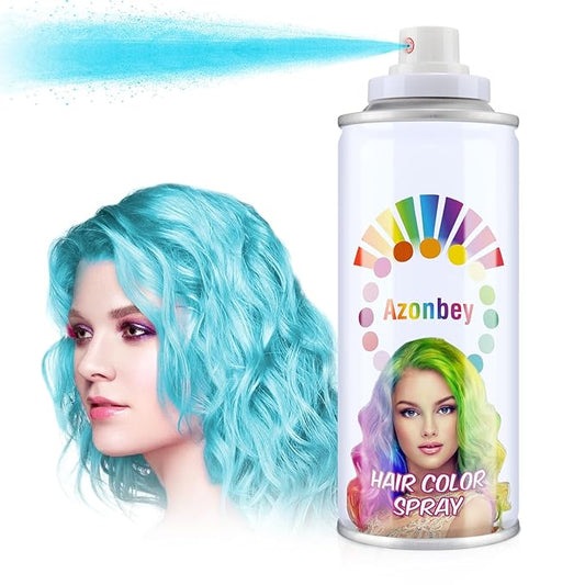 Temporary Hair Color Spray, Powder Blue - 1-Day Washable Natural Hair Strong Style Gel Cream Hair Dye-On, Easy to Use, Easy to Washout, No Scalp Irritation, All Natural Ingredients