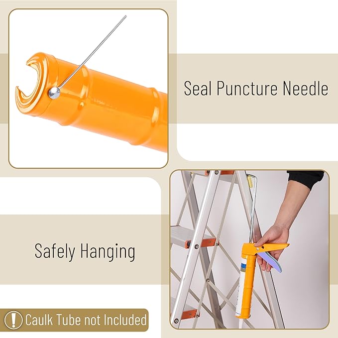 Bates- Caulking Silicone Gun, 10:1 Thrust Ratio, Hand Caulking Guns, No Drip