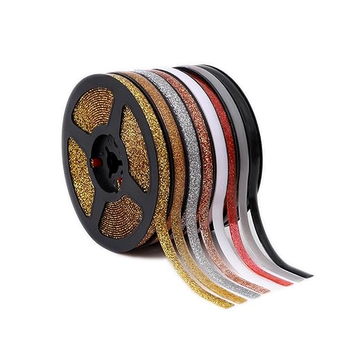 Caulk Tape Waterproof Self Adhesive,Bathroom Accessories Sealant Strip Caulk Strip Caulking Tool,Caulking Sealing Tape for Kitchen Countertop,Toilet,Windows,Decor (Colorful Gold, Planar)