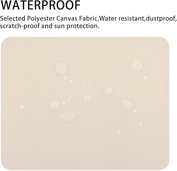 Gheeidau Canvas Repair Patch 9×11 Inch 3Pcs Waterproof Self-Adhesive Fabric Repair Patch for Tents,Boat Cover,Pop Up Canopy,Patio,Bags,Car Seats,Sofas,Furniture Cover(Beige2.0)