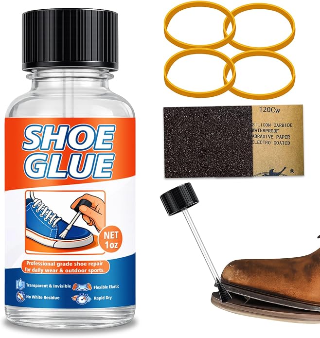 AstraVox Shoe Repair Glue (1 oz), Waterproof Shoe Adhesive and Sole Repair Kit, Super Glue for Boots, Sneakers, Heels, Leather, Hiking Shoes
