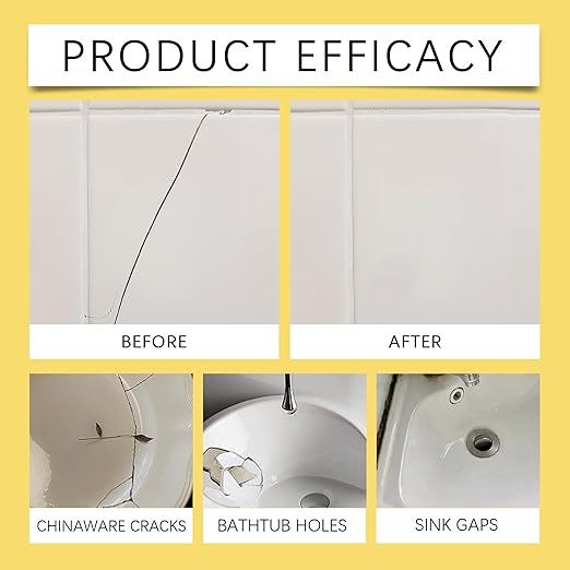 Tile Repair Kit for Chips, Cracks & Surface Gaps, Color Matching Solution for Ceramic, Porcelain & Stone, Easy DIY Application for Floor, Wall, Countertop & Bathroom Surfaces (2pcs)