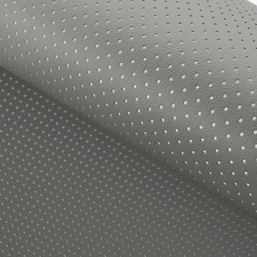 Leather Repair Patch, Breathable Perforated Strong Sticky Self Adhesive Repair Patch, DIY Leather Patches for Couches, Furniture, Sofa, Car, Chair (Grey 8x12inch)