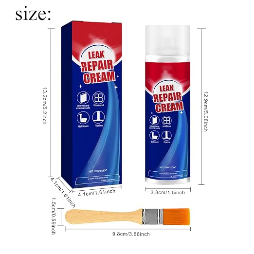 Instant Leak Repair Spray, Multi Surface Leak Repair Spray, Multi-Surface Leakrepair Indoor and Outdoor Waterproof Coating, for Roofs Pipes Crack, Fast Drying, Easy to Apply (1)