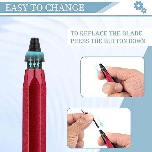 Deburring Tool with 12 HSS Blades, 12 High-Speed Steel Blades for 3D Prints, Metal, PVC & Plastic