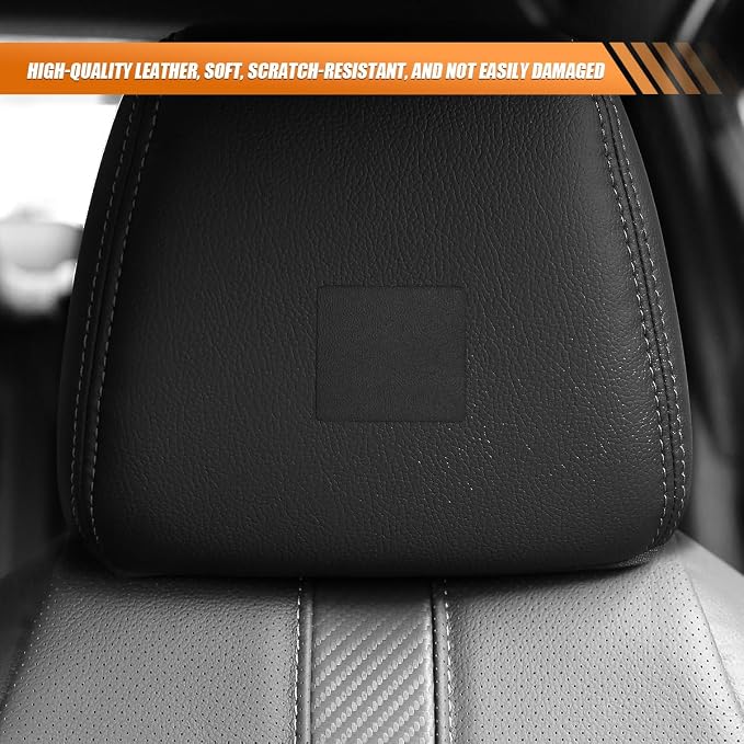 5PCS Car Seat Leather Repair Patch Tape, 8×4 Inch Water-Resistant Self-Adhesive Repair Patches Kit, Automotive Upholstery Fix Accessories for Furniture Couches Chairs (Black)