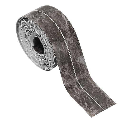 PATIKIL Caulk Tape Waterproof Self Adhesive, PVC Toilet Caulking Sealant Strip Bathtub Caulk Sealing Strip Tape for Bathroom Kitchen Countertop, Ink Painting (1.5 Inch x 16.4 Ft)