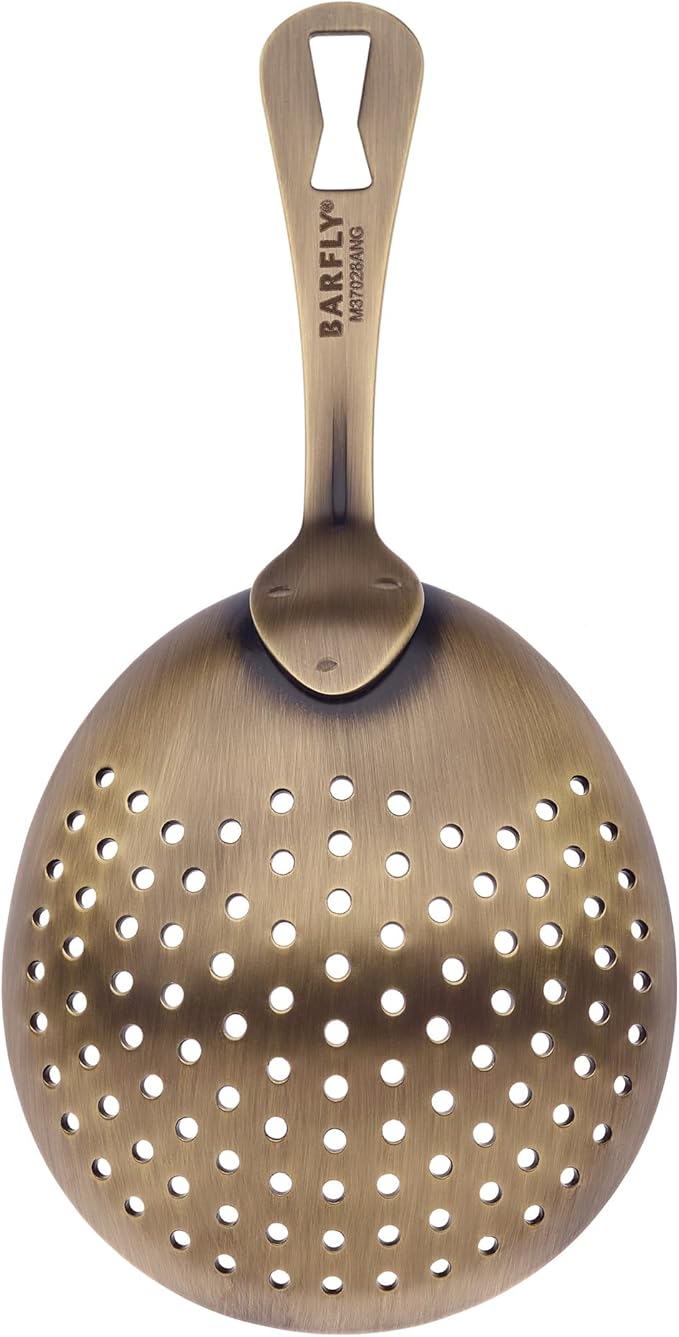 Barfly Julep Strainer, Antique Gold