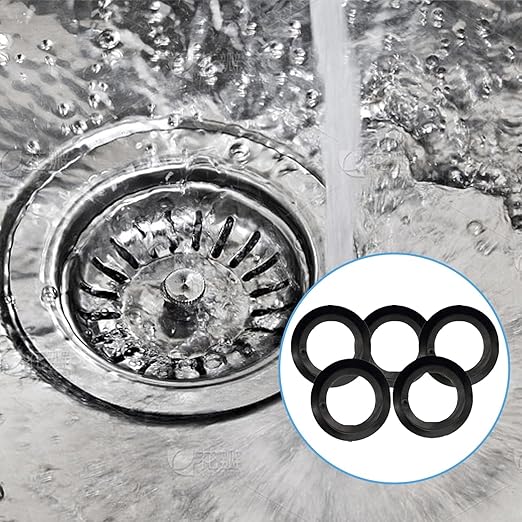 5PCS Kitchen Sink Plug Rubber Seal Washers Gasket Pop Up Basin Sink Waste Fitting for Basket Strainer 78 79 80 82 83mm Kitchen Drain Sealing Universal Replacement Accessories