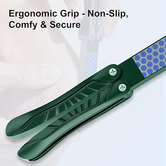Foldable Nano Glass Foot Callus Remover Foot Scrubber Foot File, Portable Double-Sided Dead Skin & Callus Removal Tool for Home & Travel Use