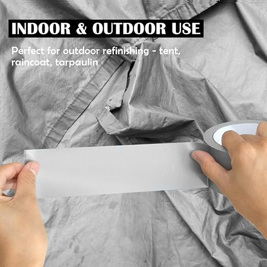 Silver Duct Tape Bulk Pack Heavy Duty: Wide Waterproof Outdoor Duck Furniture Repair Tape - Strong Adhesive Weather UV Resistant No-Residue Masking Tapes Patterns Variety Pack (6, Silver)