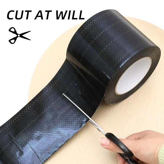 RV Underbelly Tape, Waterproof Belly Tape with Permanent, Sealing Adhesive for Mobile Home, Camper Travel Trailer, Tear Repair Patch, 4 Inch x 65 Feet, Black
