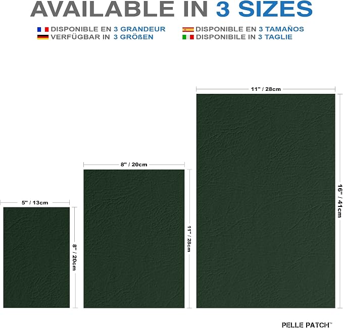 Cracked Leather Repair Kit - 25 Colors Available - Original 11x16 - Medium Green