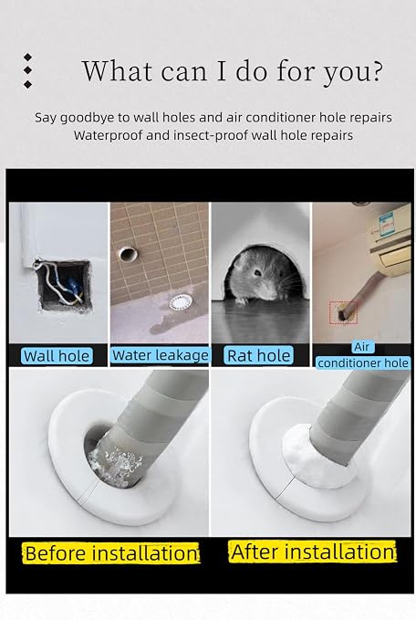 Waterproof Sealant Mastic for Drains & Pipes, Strong Adhesive Repair Sealing Clay for Leaks, Quick Wall Mending Mud Filler for Holes, Cracks, Gaps – Indoor & Outdoor Use (3 PCS)