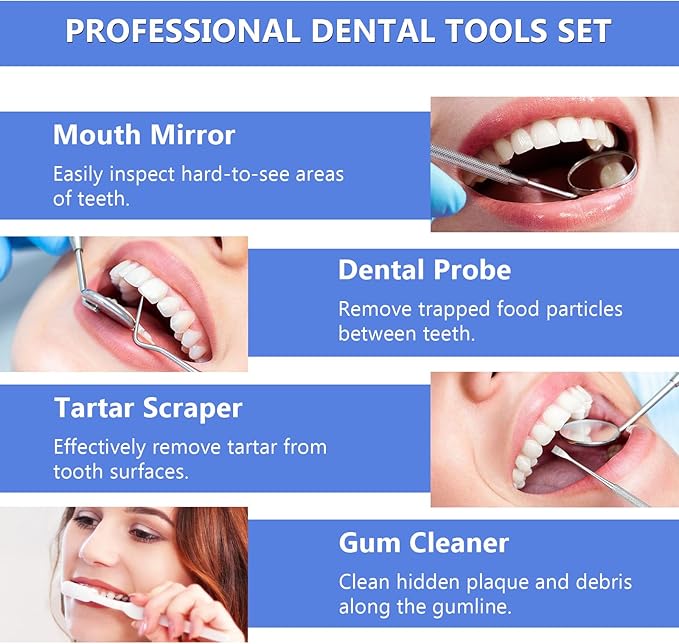 Tooth Repair Kit, Moldable False Teeth, Tooth Replacement Missing Teeth, Teeth Filling Kit Permanent with 4 Dental Tool, Tooth Repair Kit for Broken Teeth, Temporary Tooth Filling Kit, Moldable Teeth