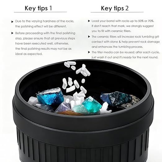4 Pounds Rock Tumbler Grit Kit Polish Upto 30LBS Rocks Silicon Carbide & Aluminum Oxide Polishing and Tumbling Abrasive Media for Any Rock Tumbler Polisher