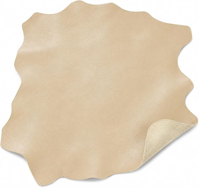 Reed Leather Hides - Cow Skins (8 inches X 11 Inches, Natural Finish Cow Leather)