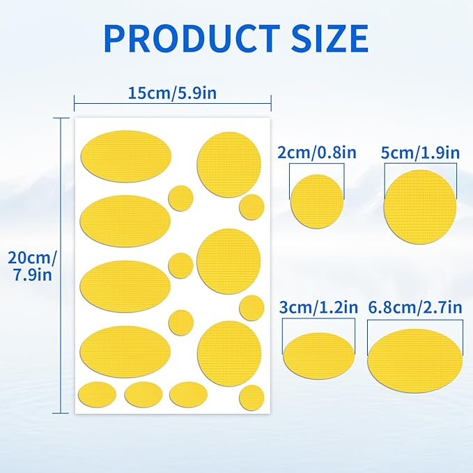 Waterproof Self-Adhesive Nylon Fabric Repair Tape - Tent Repair Kit,48pcs Fabric Patches for Tent, Jacket, Clothes, Puffer Down Jacket,Sleeping Bag, Outdoor Gear Tenacious Repairs Tape, Yellow