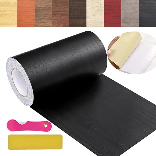 Wood Grain Repair Tape, 5.9 inch X 32ft Self Adhesive Wood Colored Tape for Tables, Chairs, Baseboards, Doors, Windows, Floors, Handicraft DIY.