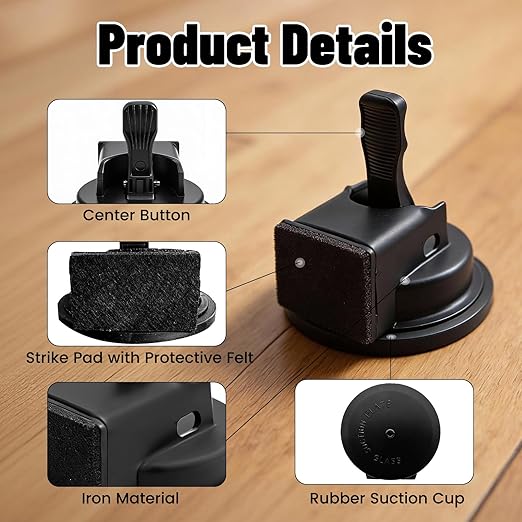 Heavy Duty Floor Gap Fixer Tool, 4.65 Inch Suction Cup with 175lbs Pulling Force, Flooring Repair Tool for Wood Tile Vinyl Laminate, Rubber Suction Cup Lifter for Widths 5 Inches & Above
