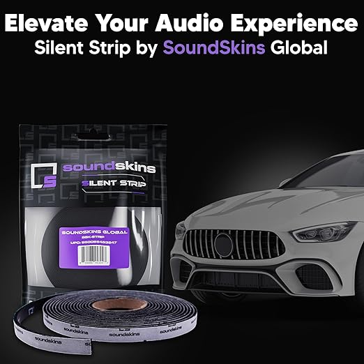 Soundskins Silent Insulation Strip Sound Deadening Closed Cell Acoustic Foam Tape SSK-Strip Rubber Closed Cell Foam, 1 Roll (3/8" Wide)
