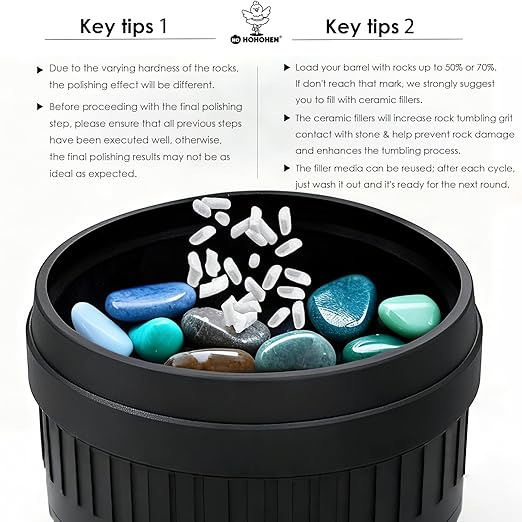4 Pounds Rock Tumbler Grit Kit Abrasive Media Rocks Tumbling Grit and Polish Refill Stone Polishing Silicon Carbide & Aluminum Oxide Fit for Any Rock Polisher