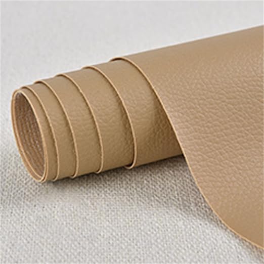 Large Leather Repair Patch for Couches 50 x 137 cm Leather Repair Tape Self,Repair Patch Self Adhesive Waterproof for Couches, Furniture, Kitchen Cabinets, Car Seats Khaki