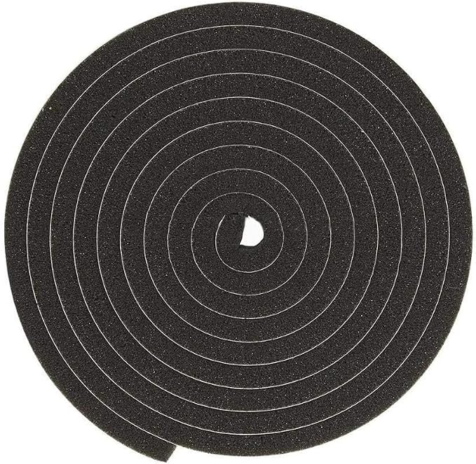 Neoprene Foam Strip Roll By Dualplex, 2" Wide x 10' Long x 1/8" Thick, Weather Seal High Density Stripping with Adhesive Backing – Weather Strip Roll Insulation Foam Strips