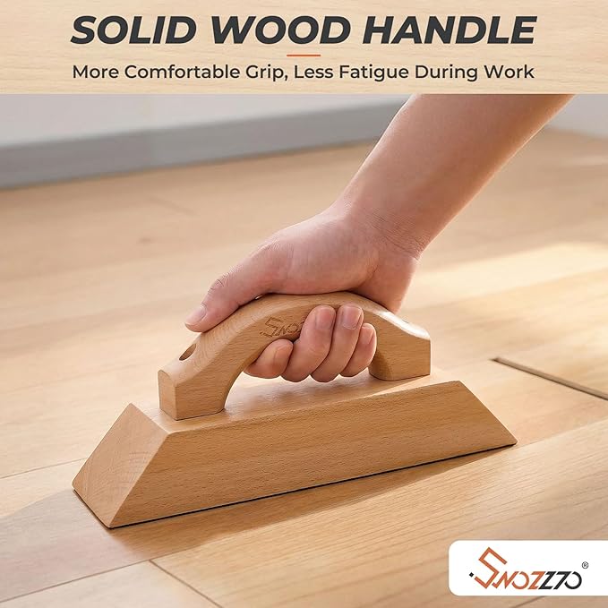 Wooden Floor Gap Fixer Tool Kit,with Comfortable Handle,Heavy-Duty Plank Grabber with 3PCS Washable Pads & 1 PC Hammer,for Repairing Gaps in Laminate,Vinyl, and Solid Wood