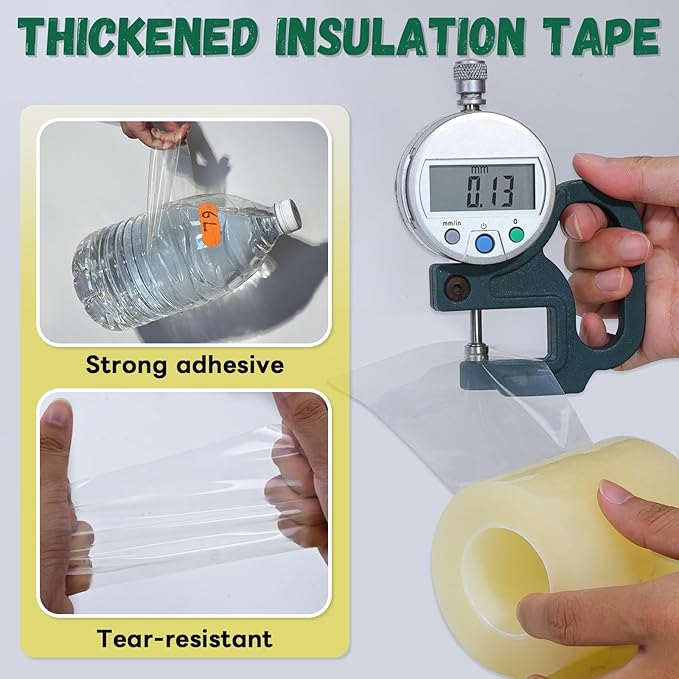Window Sealing Tape, Window AC Insulation Air Conditioner Sealing Around Frame, 3 inch X 65.5 FT, Blocker for Cold Heat Air, Waterproof Tape for Repair, Heavy Duty No Residue (Clear)